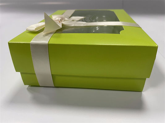 透明な蓋付きの緑色マカロンの箱 生物分解性マカロンのパッケージ