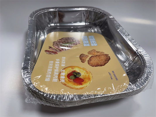 熱耐性 アルミニウム 飲食用トレイ 220F フィルム 配給トレイ